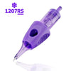 1207RS Round Shader tattoo needle cartridge with seven grouped needles and clear purple nozzle | Gtartistoo