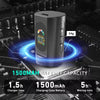 Rechargeable 1500mAh F8 tattoo pen battery module with LED display, approximately 1.5-hour charging and 5-hour working time.