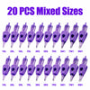 20 PCS mixed tattoo needle cartridges with 10 assorted RL, RS, and M1 sizes, two of each configuration | Gtartistoo