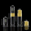 Size and weight comparison of the GTARTISTOO F8 tattoo pen, wired power configuration, and removable battery modules.