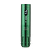 Green GTARTISTOO K3 wireless tattoo pen with a digital display, power button, and cordless aluminum body.
