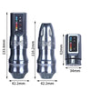 Size guide showing the wireless tattoo pen at 133.8mm, the pen body at 116.2mm, a 42.2mm grip, and a removable 62 x 34mm battery.