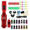 GTARTISTOO Dual Battery Wireless Tattoo Pen Kit | Adjustable Stroke Tattoo Starter Kit - Gtartistoo tattoo supply