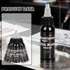 Black tattoo ink 1 oz / 30 ml bottle showing product size and shake-before-use instructions | GTARTISTOO