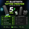 Bluetooth tattoo stencil printer with fast 5-minute printing compared with traditional tattoo printers