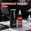Bright red tattoo ink 1 oz bottle displayed at a tattoo artist workstation | GTARTISTOO