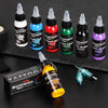 Golden yellow tattoo ink 1 oz bottle with tattoo ink color series and packaging box | GTARTISTOO