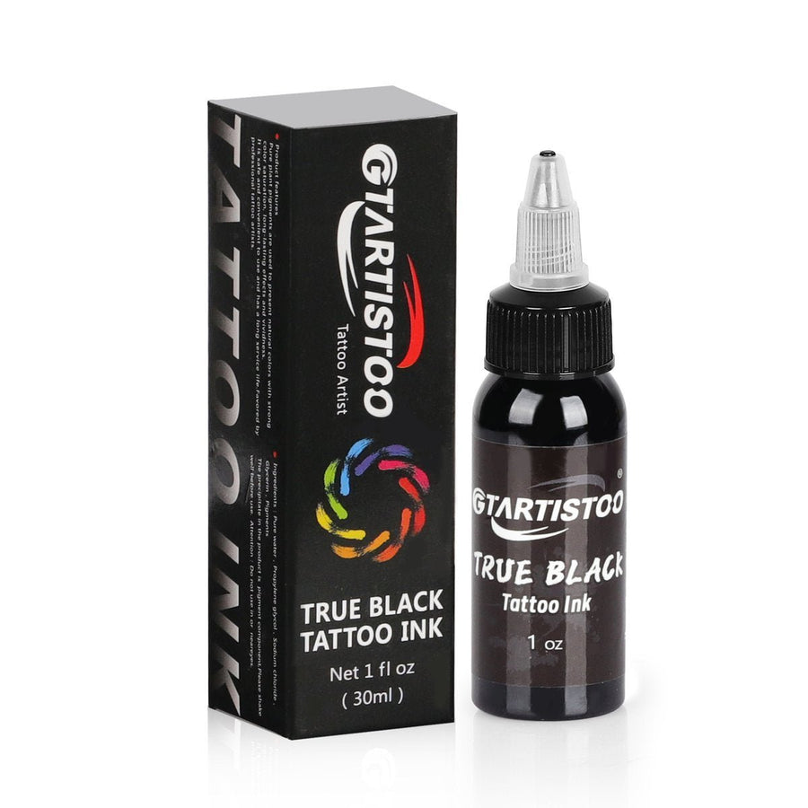 GTARTISTOO True Black Tattoo Ink – 1 oz / 30 mL Bottle