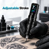 GTARTISTOO wireless tattoo pen with adjustable stroke used for lining, shading and packing on practice skin