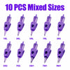 10 PCS mixed tattoo needle cartridges with assorted RL, RS, and M1 sizes for lining, shading, and color work. | Gtartistoo