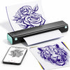Portable thermal tattoo stencil printer with smartphone and detailed tattoo transfer paper designs