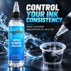 Tattoo ink diluent being added to black tattoo ink to adjust consistency for mixing | GTARTISTOO