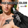 True black tattoo ink 1 oz bottle shown with black line tattoo artwork | GTARTISTOO