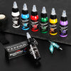 True black tattoo ink 1 oz bottle displayed with multiple color tattoo inks | GTARTISTOO