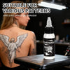 White tattoo ink 1 oz bottle shown with a white ink angel tattoo on light skin | GTARTISTOO